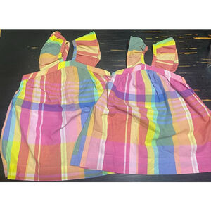 GAP colorful spring easter twin identical dresses 6-12 Months